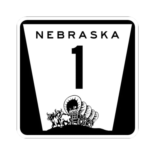 N-1 (Nebraska) (Road Sign) STICKER Vinyl Kiss-Cut Decal 2 Inch White - The Sticker Space