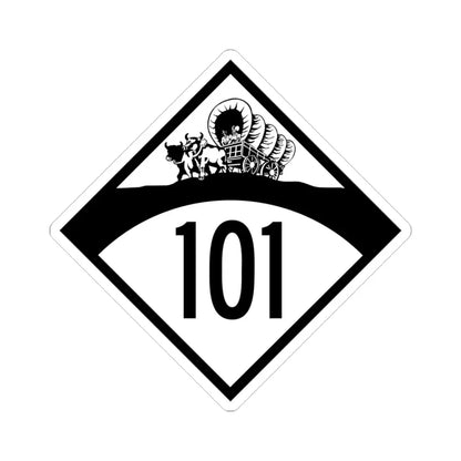 N-101 1950 (Nebraska) (Road Sign) STICKER Vinyl Kiss-Cut Decal 3 Inch White - The Sticker Space