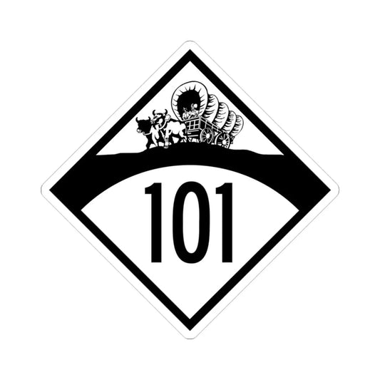 N-101 1950 (Nebraska) (Road Sign) STICKER Vinyl Kiss-Cut Decal 3 Inch White - The Sticker Space