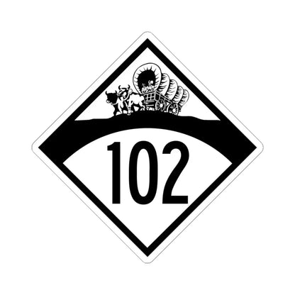N-102 1950 (Nebraska) (Road Sign) STICKER Vinyl Kiss-Cut Decal 6 Inch White - The Sticker Space