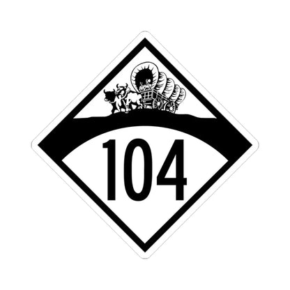 N-104 1950 (Nebraska) (Road Sign) STICKER Vinyl Kiss-Cut Decal 3 Inch White - The Sticker Space