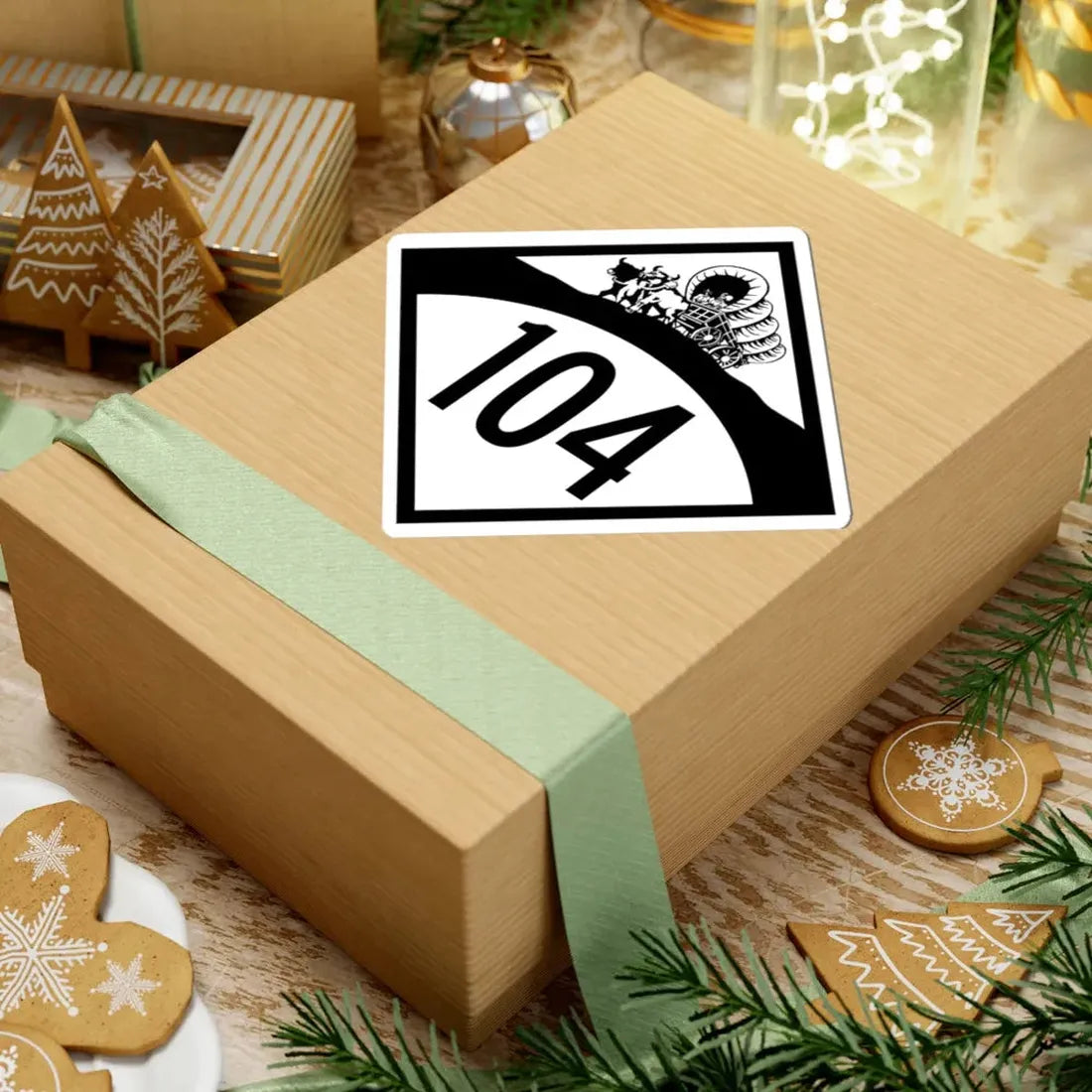 N-104 1950 (Nebraska) (Road Sign) STICKER Vinyl Kiss-Cut Decal - The Sticker Space