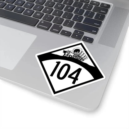 N-104 1950 (Nebraska) (Road Sign) STICKER Vinyl Kiss-Cut Decal - The Sticker Space
