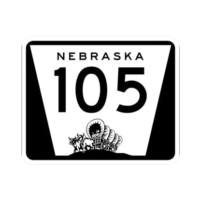 N-105 (Nebraska) (Road Sign) STICKER Vinyl Kiss-Cut Decal 2 Inch White - The Sticker Space