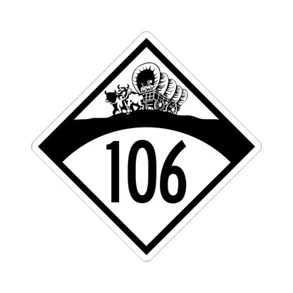 N-106 1950 (Nebraska) (Road Sign) STICKER Vinyl Kiss-Cut Decal 4 Inch White - The Sticker Space