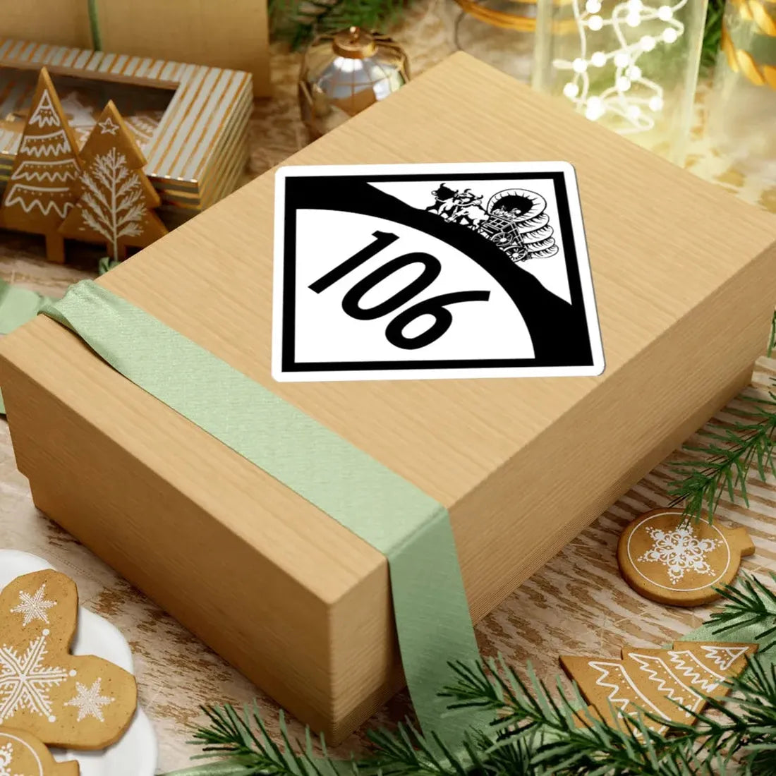 N-106 1950 (Nebraska) (Road Sign) STICKER Vinyl Kiss-Cut Decal - The Sticker Space