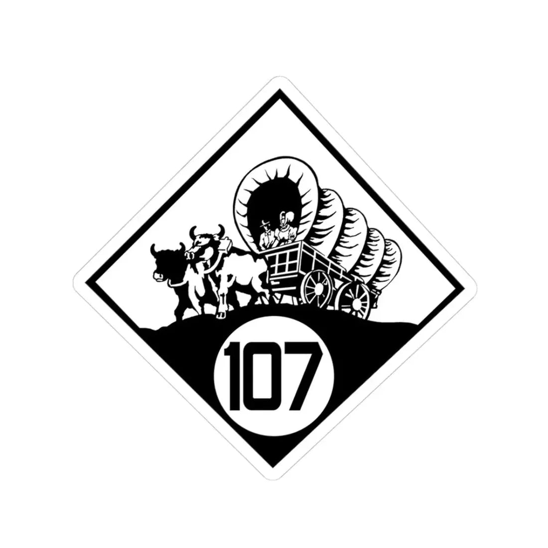 N-107 1926 (Nebraska) (Road Sign) STICKER Vinyl Kiss-Cut Decal 3 Inch White - The Sticker Space