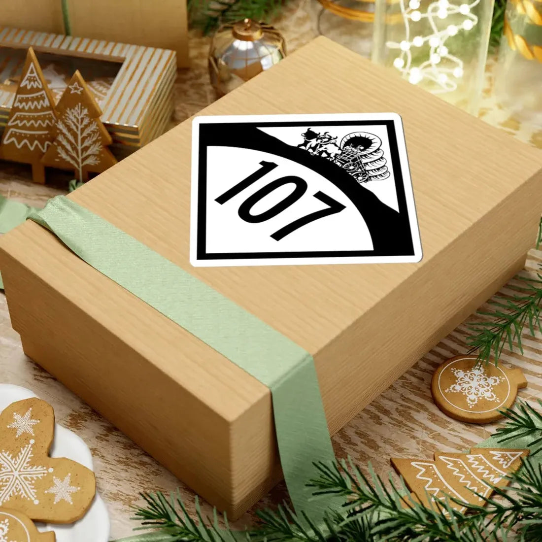 N-107 1950 (Nebraska) (Road Sign) STICKER Vinyl Kiss-Cut Decal - The Sticker Space