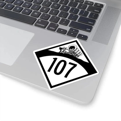 N-107 1950 (Nebraska) (Road Sign) STICKER Vinyl Kiss-Cut Decal - The Sticker Space