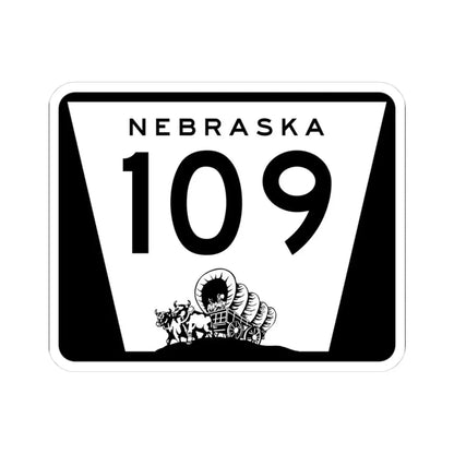 N-109 (Nebraska) (Road Sign) STICKER Vinyl Kiss-Cut Decal 3 Inch White - The Sticker Space