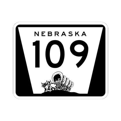 N-109 (Nebraska) (Road Sign) STICKER Vinyl Kiss-Cut Decal 6 Inch White - The Sticker Space