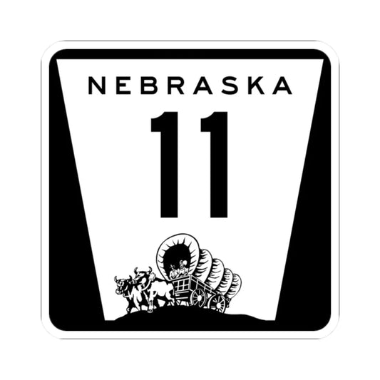 N-11 (Nebraska) (Road Sign) STICKER Vinyl Kiss-Cut Decal 2 Inch White - The Sticker Space