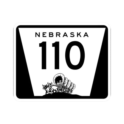 N-110 (Nebraska) (Road Sign) STICKER Vinyl Kiss-Cut Decal 2 Inch White - The Sticker Space