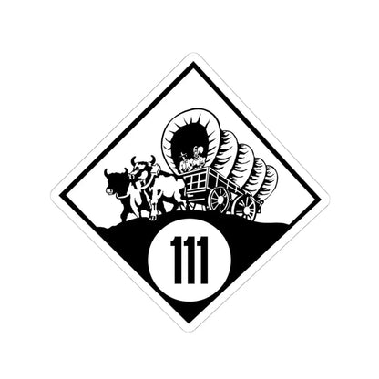 N-111 1926 (Nebraska) (Road Sign) STICKER Vinyl Kiss-Cut Decal 4 Inch White - The Sticker Space