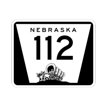 N-112 (Nebraska) (Road Sign) STICKER Vinyl Kiss-Cut Decal 6 Inch White - The Sticker Space