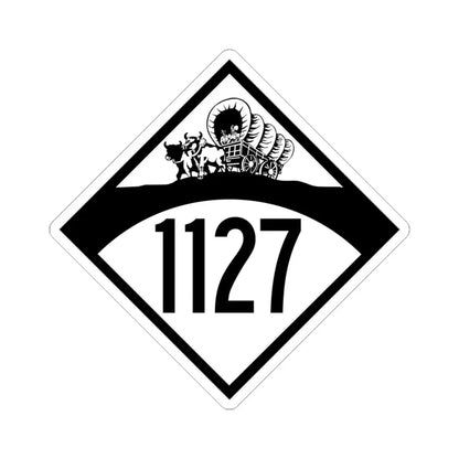 N-1127 1950 (Nebraska) (Road Sign) STICKER Vinyl Kiss-Cut Decal 4 Inch White - The Sticker Space