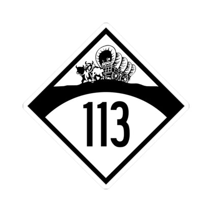 N-113 1950 (Nebraska) (Road Sign) STICKER Vinyl Kiss-Cut Decal 2 Inch White - The Sticker Space