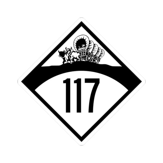 N-117 1950 (Nebraska) (Road Sign) STICKER Vinyl Kiss-Cut Decal 2 Inch White - The Sticker Space