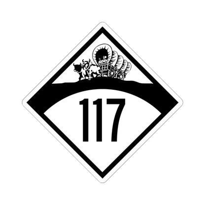 N-117 1950 (Nebraska) (Road Sign) STICKER Vinyl Kiss-Cut Decal 6 Inch White - The Sticker Space