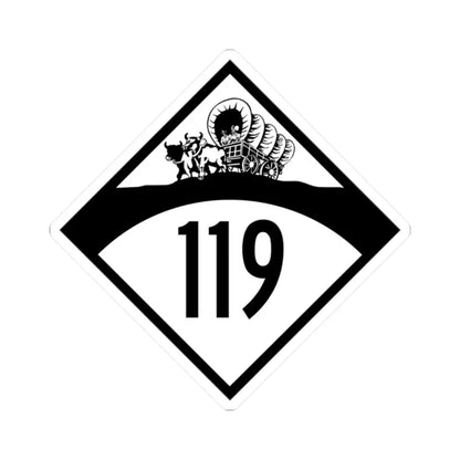 N-119 1950 (Nebraska) (Road Sign) STICKER Vinyl Kiss-Cut Decal 2 Inch White - The Sticker Space