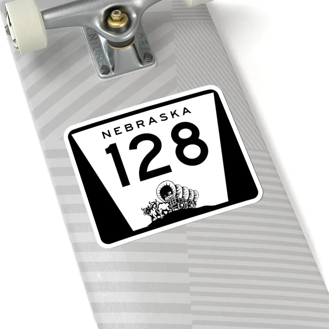 N-128 (Nebraska) (Road Sign) STICKER Vinyl Kiss-Cut Decal - The Sticker Space