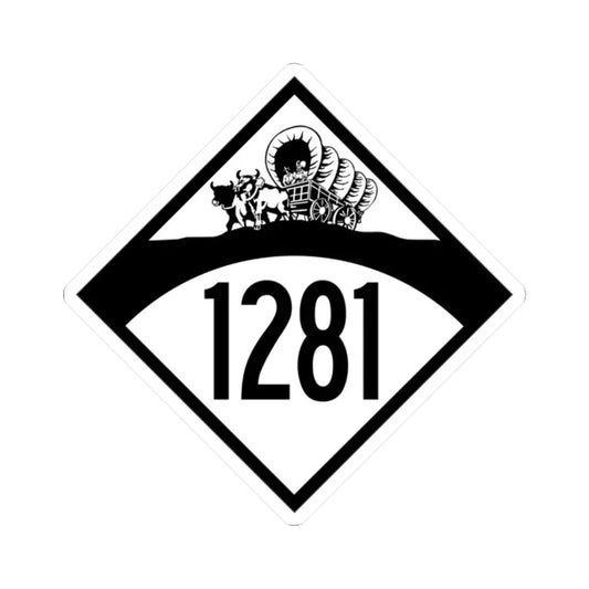 N-1281 1950 (Nebraska) (Road Sign) STICKER Vinyl Kiss-Cut Decal 2 Inch White - The Sticker Space