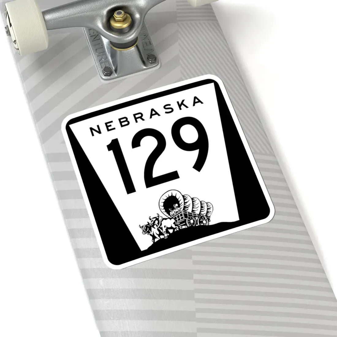 N-129 1967 (Nebraska) (Road Sign) STICKER Vinyl Kiss-Cut Decal - The Sticker Space