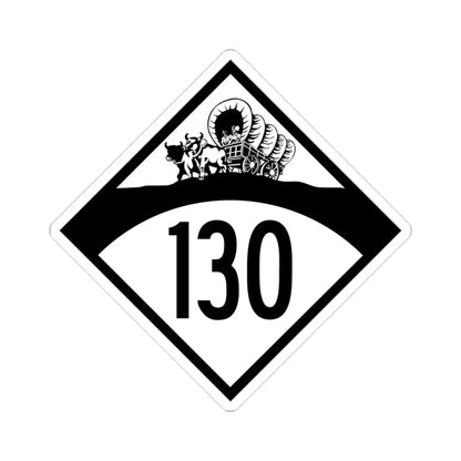 N-130 1950 (Nebraska) (Road Sign) STICKER Vinyl Kiss-Cut Decal 3 Inch White - The Sticker Space