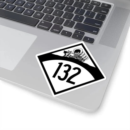 N-132 1950 (Nebraska) (Road Sign) STICKER Vinyl Kiss-Cut Decal - The Sticker Space
