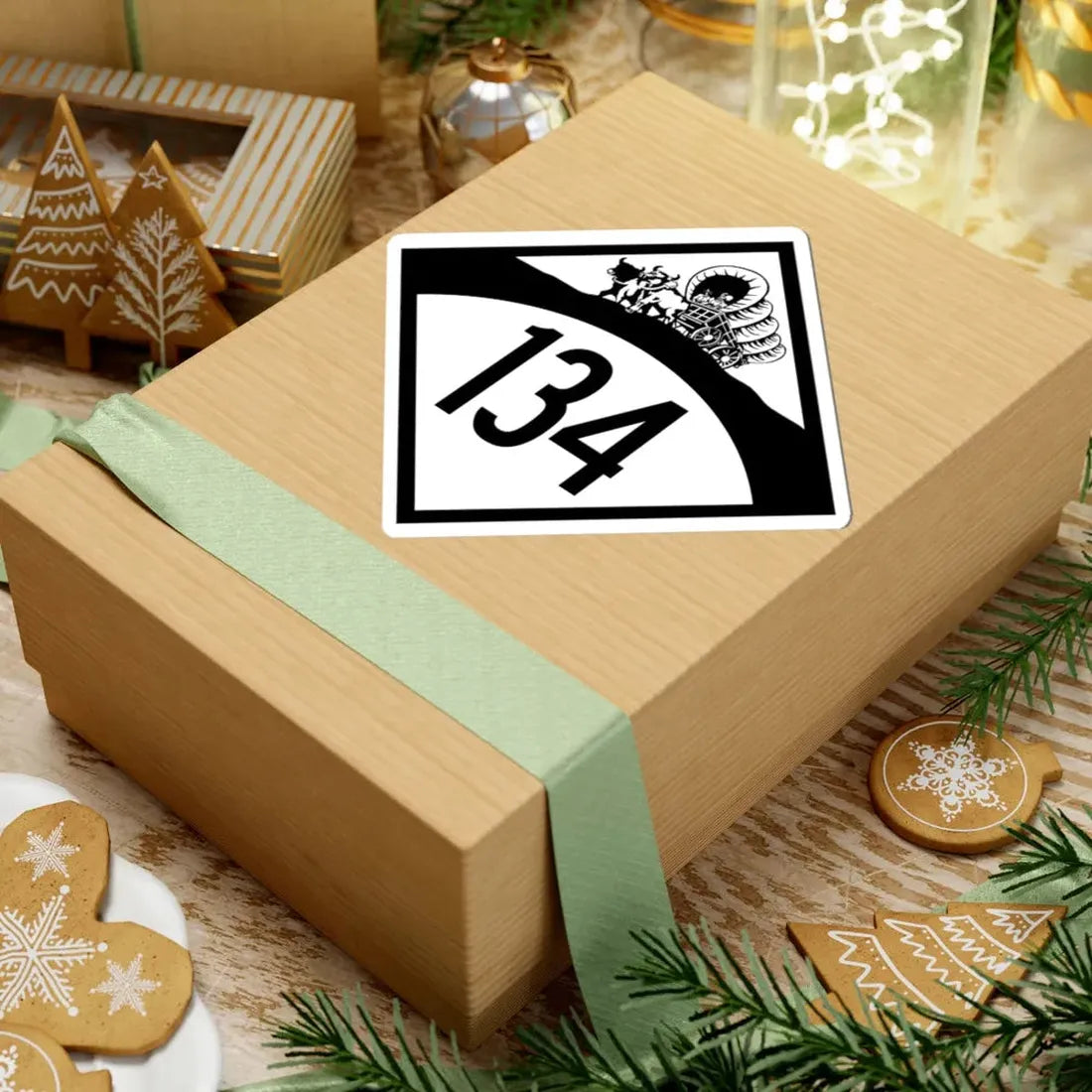 N-134 1950 (Nebraska) (Road Sign) STICKER Vinyl Kiss-Cut Decal - The Sticker Space