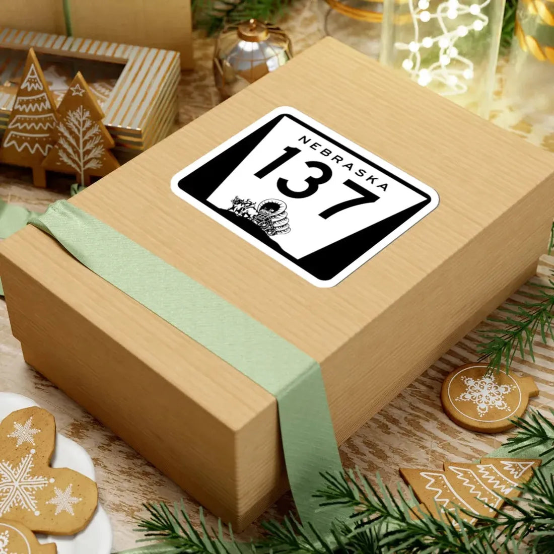 N-137 (Nebraska) (Road Sign) STICKER Vinyl Kiss-Cut Decal - The Sticker Space