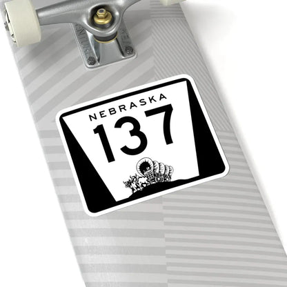 N-137 (Nebraska) (Road Sign) STICKER Vinyl Kiss-Cut Decal - The Sticker Space