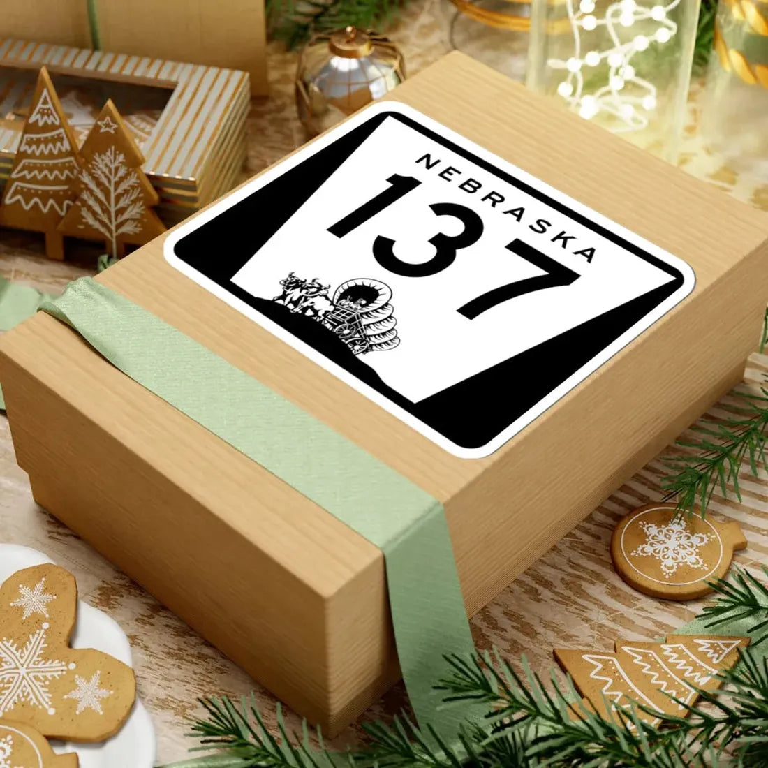 N-137 (Nebraska) (Road Sign) STICKER Vinyl Kiss-Cut Decal - The Sticker Space