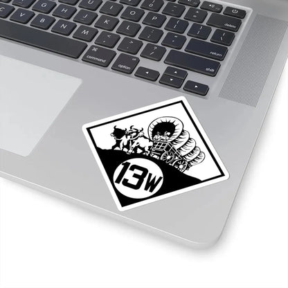 N-13W 1926 (Nebraska) (Road Sign) STICKER Vinyl Kiss-Cut Decal - The Sticker Space