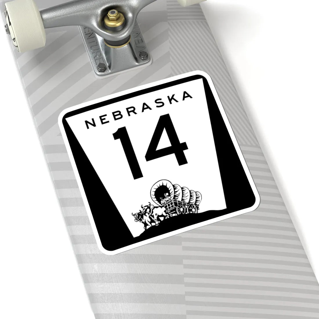 N-14 (Nebraska) (Road Sign) STICKER Vinyl Kiss-Cut Decal - The Sticker Space