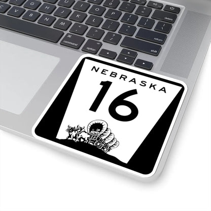 N-16 (Nebraska) (Road Sign) STICKER Vinyl Kiss-Cut Decal - The Sticker Space