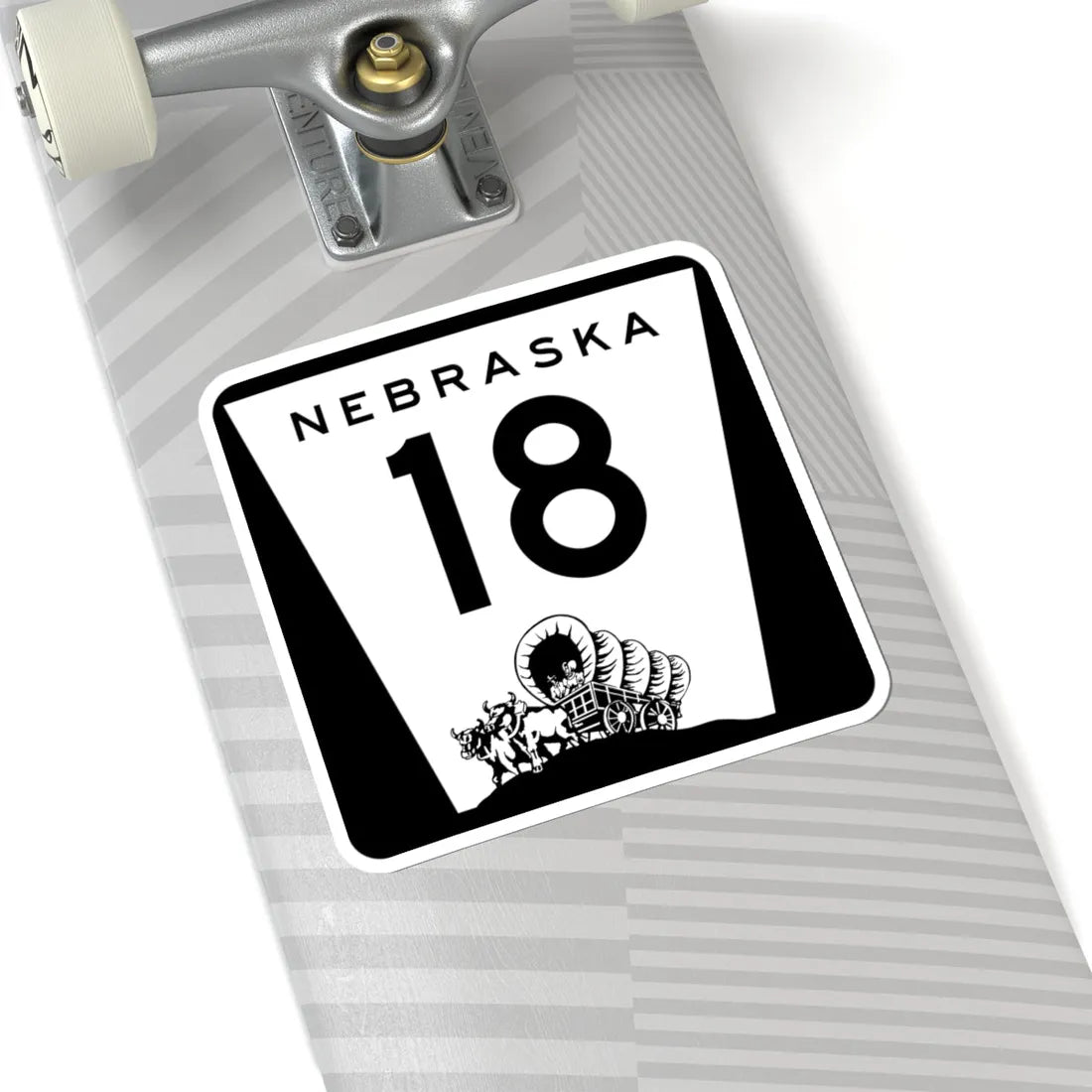 N-18 (Nebraska) (Road Sign) STICKER Vinyl Kiss-Cut Decal - The Sticker Space