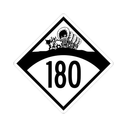 N-180 1950 (Nebraska) (Road Sign) STICKER Vinyl Kiss-Cut Decal 3 Inch White - The Sticker Space