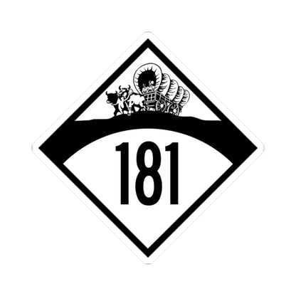 N-181 1950 (Nebraska) (Road Sign) STICKER Vinyl Kiss-Cut Decal 2 Inch White - The Sticker Space