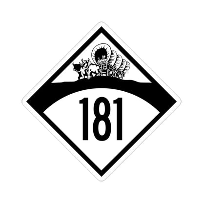 N-181 1950 (Nebraska) (Road Sign) STICKER Vinyl Kiss-Cut Decal 4 Inch White - The Sticker Space