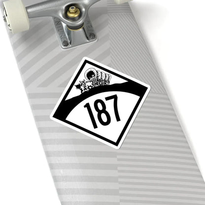 N-187 1950 (Nebraska) (Road Sign) STICKER Vinyl Kiss-Cut Decal - The Sticker Space