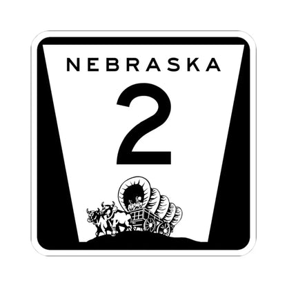 N-2 (Nebraska) (Road Sign) STICKER Vinyl Kiss-Cut Decal 3 Inch White - The Sticker Space