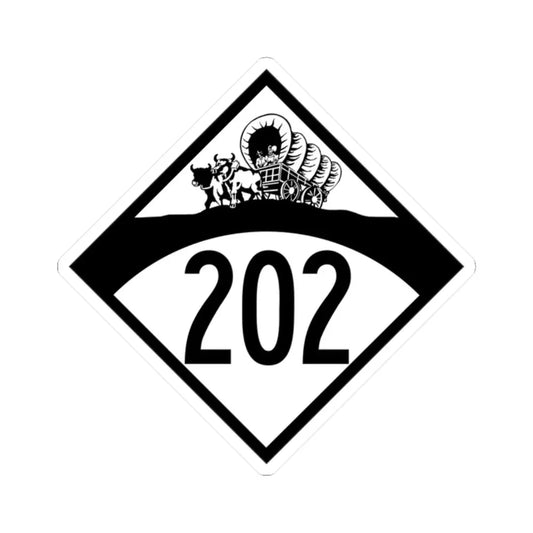N-202 1950 (Nebraska) (Road Sign) STICKER Vinyl Kiss-Cut Decal 2 Inch White - The Sticker Space
