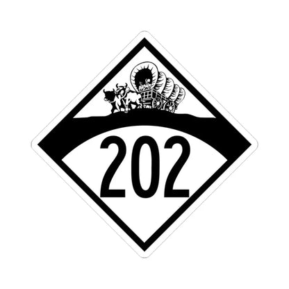 N-202 1950 (Nebraska) (Road Sign) STICKER Vinyl Kiss-Cut Decal 3 Inch White - The Sticker Space