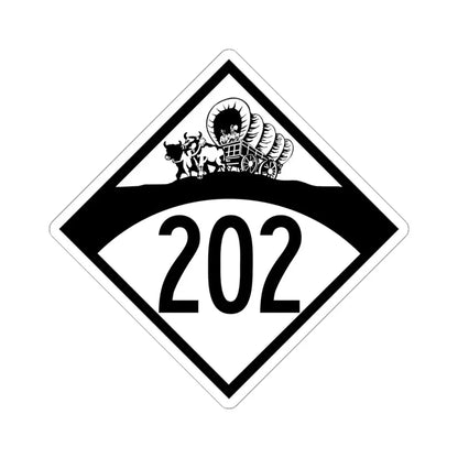 N-202 1950 (Nebraska) (Road Sign) STICKER Vinyl Kiss-Cut Decal 6 Inch White - The Sticker Space