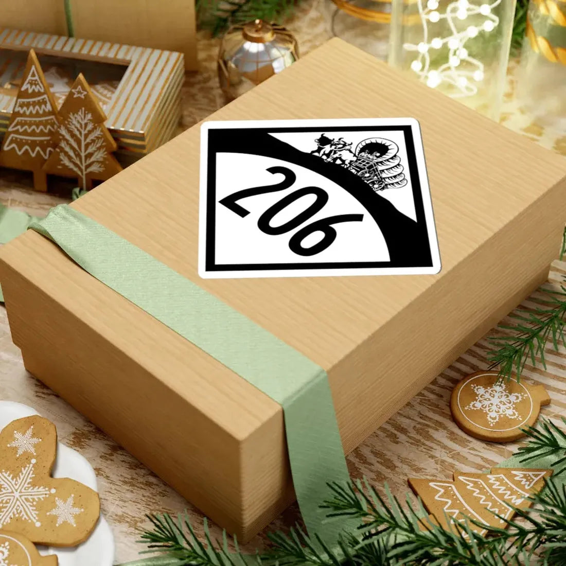 N-206 1950 (Nebraska) (Road Sign) STICKER Vinyl Kiss-Cut Decal - The Sticker Space