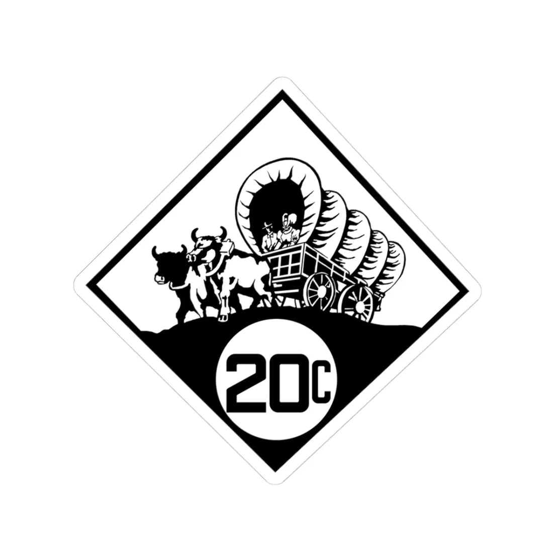 N-20C 1926 (Nebraska) (Road Sign) STICKER Vinyl Kiss-Cut Decal 3 Inch White - The Sticker Space