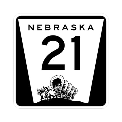 N-21 (Nebraska) (Road Sign) STICKER Vinyl Kiss-Cut Decal 2 Inch White - The Sticker Space