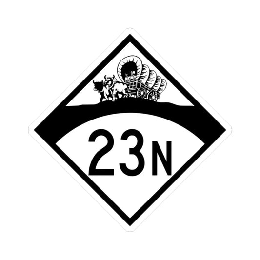 N-23N 1950 (Nebraska) (Road Sign) STICKER Vinyl Kiss-Cut Decal 2 Inch White - The Sticker Space