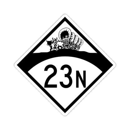 N-23N 1950 (Nebraska) (Road Sign) STICKER Vinyl Kiss-Cut Decal 6 Inch White - The Sticker Space
